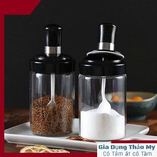 Hũ đựng gia vị có kèm thìa Lọ đựng gia vị Chai đựng gia vị