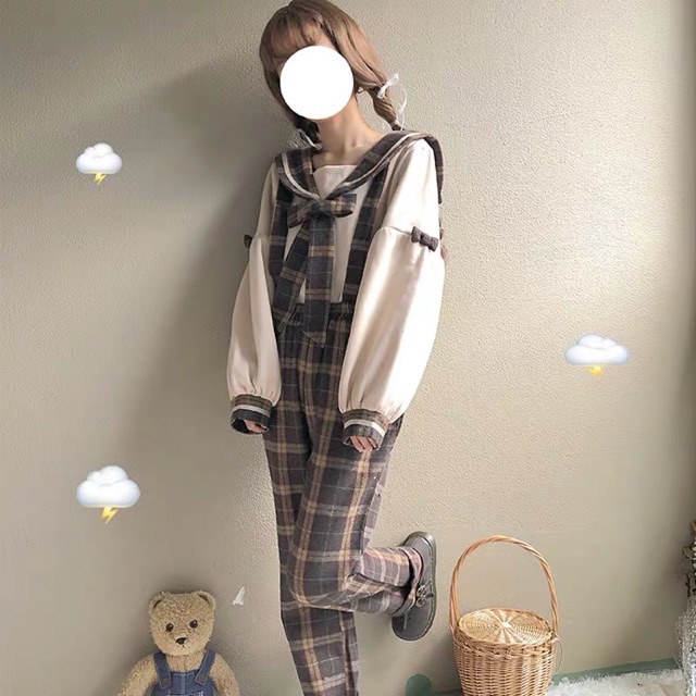 Quần yếm - váy yếm caro lolita NB 🍓 | BigBuy360 - bigbuy360.vn