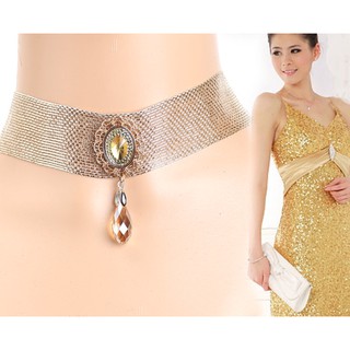  Vòng cổ choker lưới vàng cao cấp