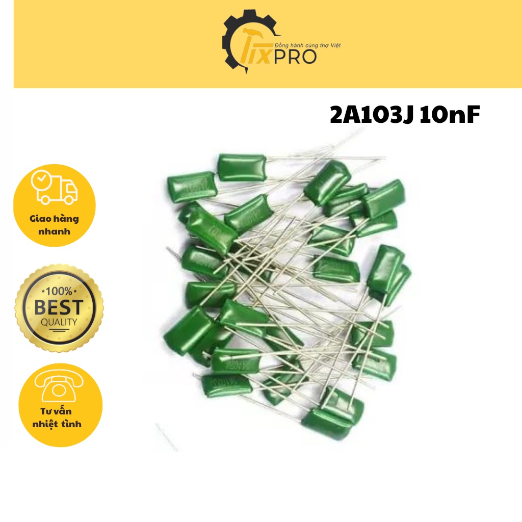 Tụ mica 2A103J 10nF 100V (10c)