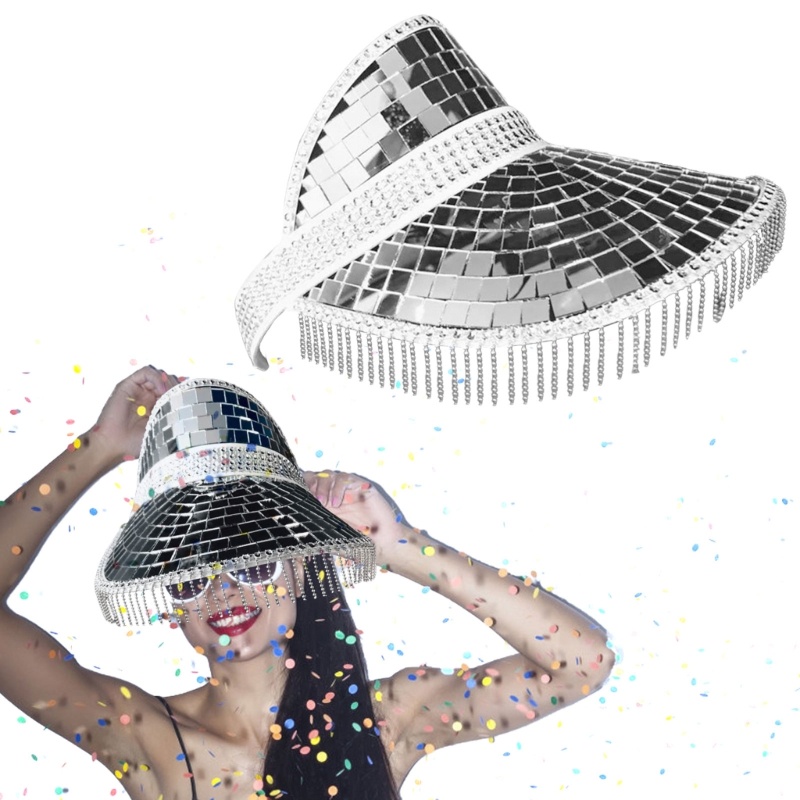 Nón Bucket Vành Rộng Lấp Lánh Thoáng Khí Thời Trang Unisex