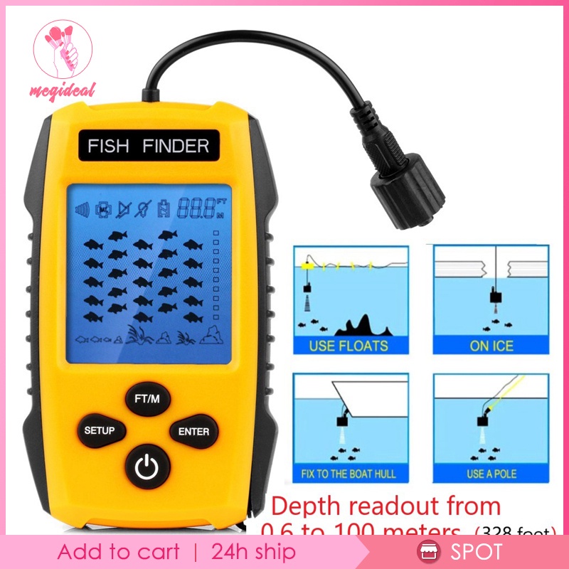 Máy Dò Cá Không Dây 100m / 328ft Sonar