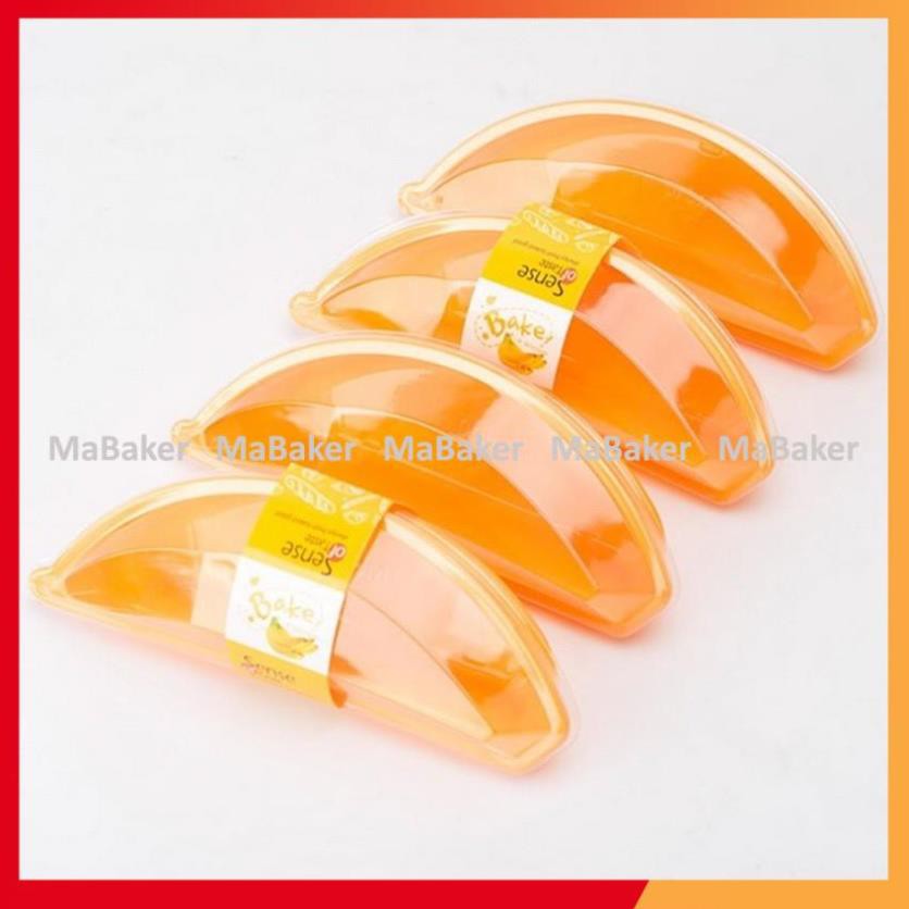 Set 10, 50 hộp đựng bánh hình quả chuối vàng có tem dán độc đáo siêu hot siêu đẹp - MaBaker
