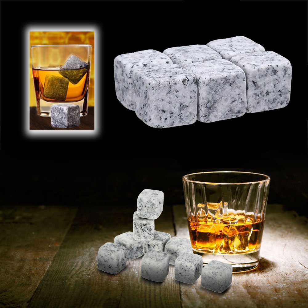 Reusable Whiskey Wine Cooler Ice Cube Stones Rocks Set Stone Cooler Cube Chiller
