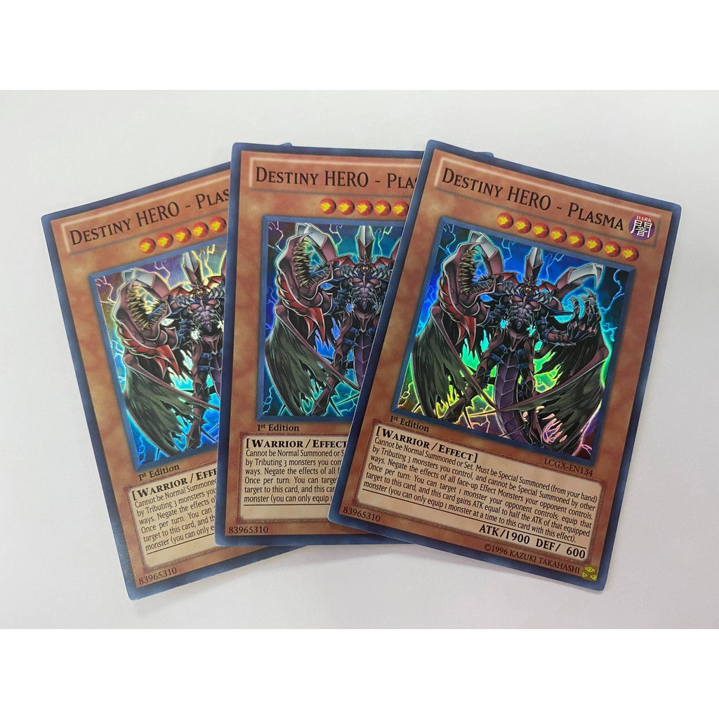 thẻ bài Yugioh! bộ thẻ bài Destiny Hero - Plasma - LCGX-EN134 - Super Rare 1st Edition