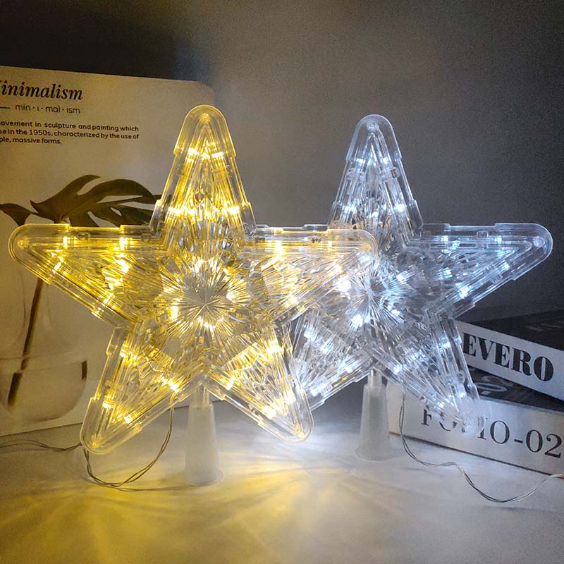 Đèn trang trí cây thông noel hình ngôi sao năm cánh độc đáo