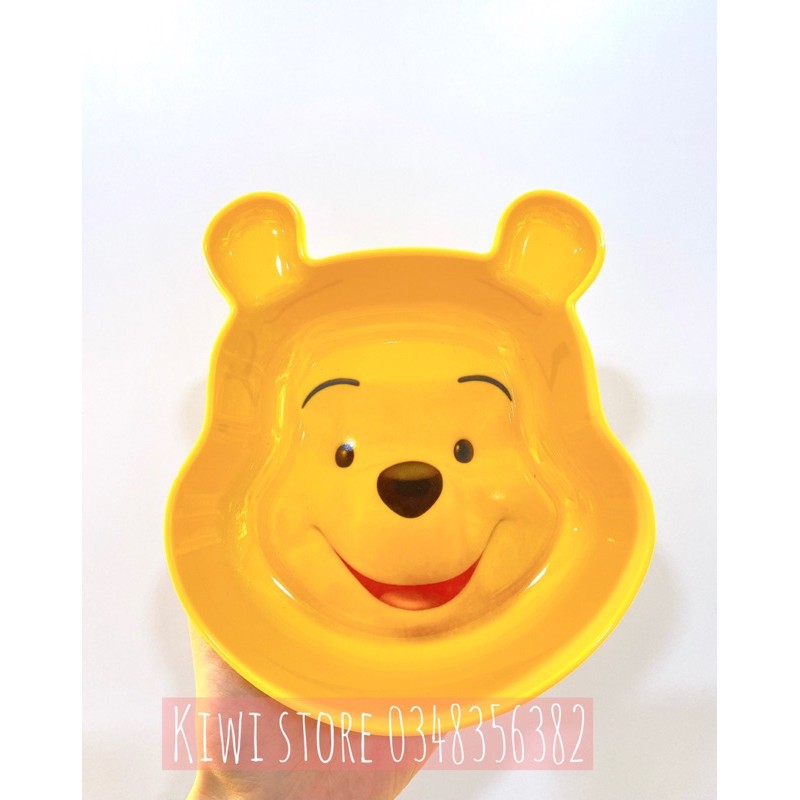 Bộ bát thìa ăn dặm gấu Pooh cho bé (nhựa nhíp Thái Lan có tem)