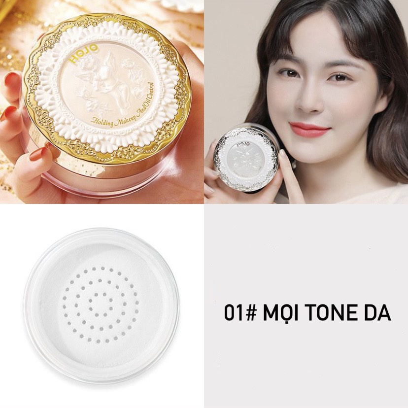 Phấn Phủ Dạng Bột HOJO Kiểm Soát Dầu Cả Ngày, Giúp Lớp Nền Không Xuống Tone, Hoàn Hảo Tự Nhiên, Lâu Trôi Cả Ngày Dài