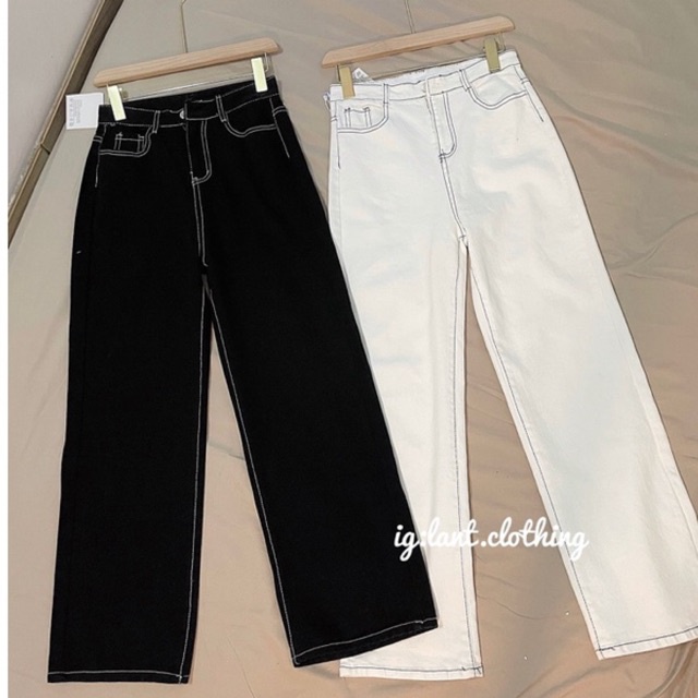 quần ống rộng viền chỉ 1356( ảnh thật lant.clothing)