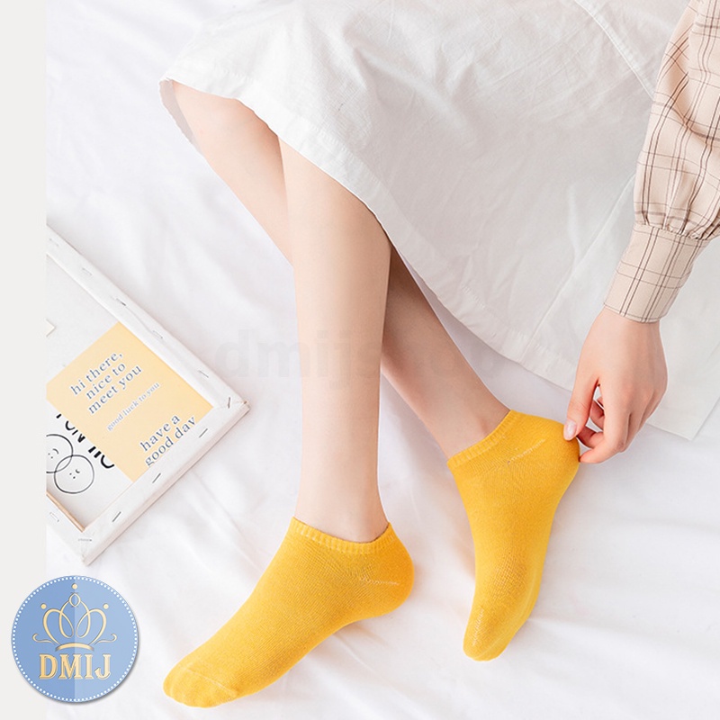 Tất vớ nữ nam cổ ngắn trắng lười dễ thương hàn quốc đẹp HINAKY chân thấp đủ màu trơn đen, đỏ, vàng, xám,T01
