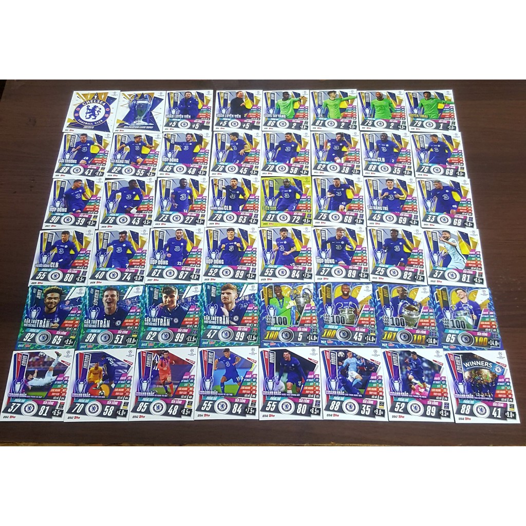 - Album thẻ Nhà Vô Địch Châu Âu Chelsea FC 2021