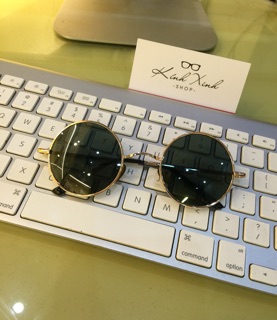 Kính râm Unisex mắt tròn Mini