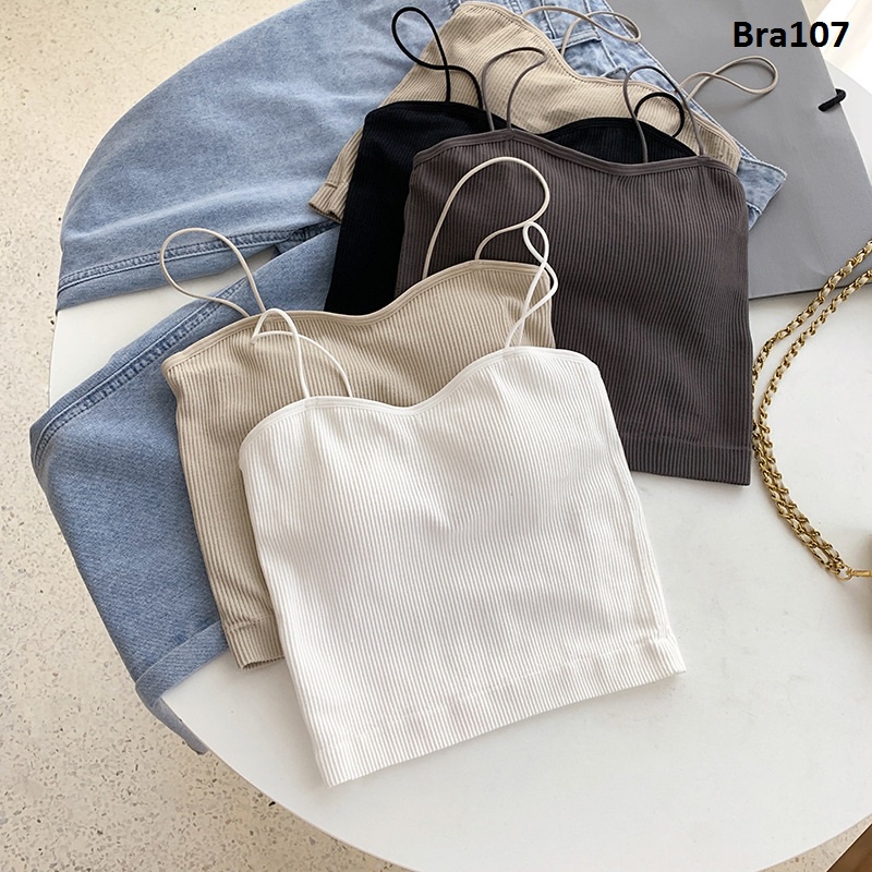 Áo Bra Hai Dây Cotton Gân Tăm Mềm Mại | BigBuy360 - bigbuy360.vn