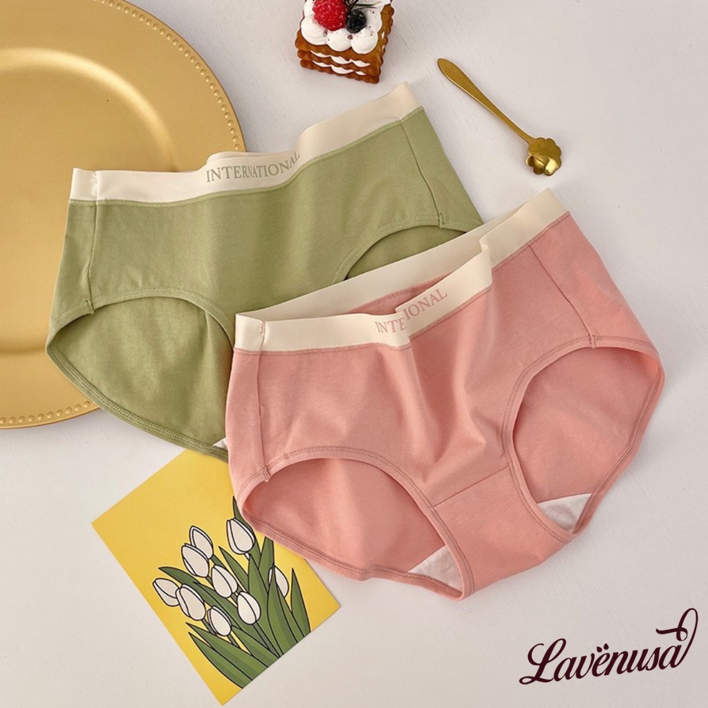 Quần lót nữ cotton viền su kháng khuẩn mềm mại thoải mái LAVENUSA QL91