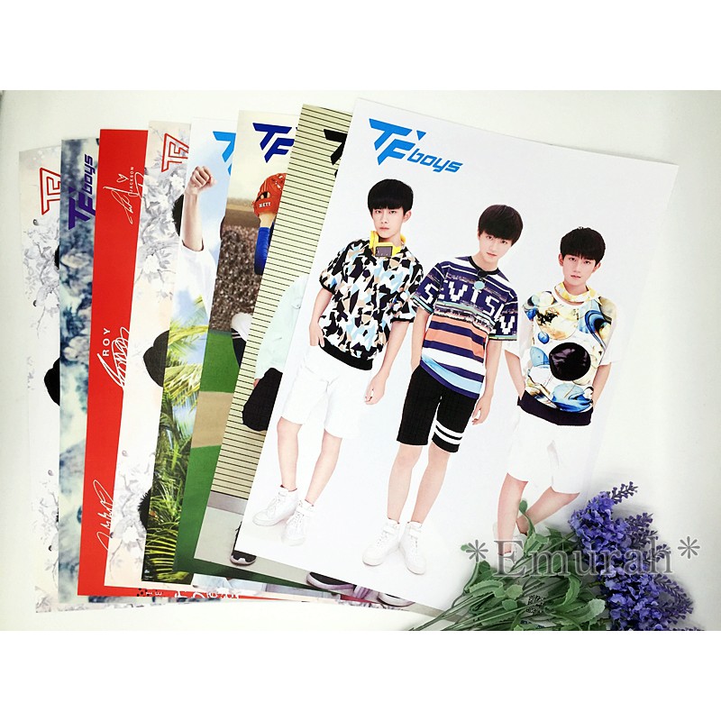 Combo 8 tấm poster TFBoys khổ lớn
