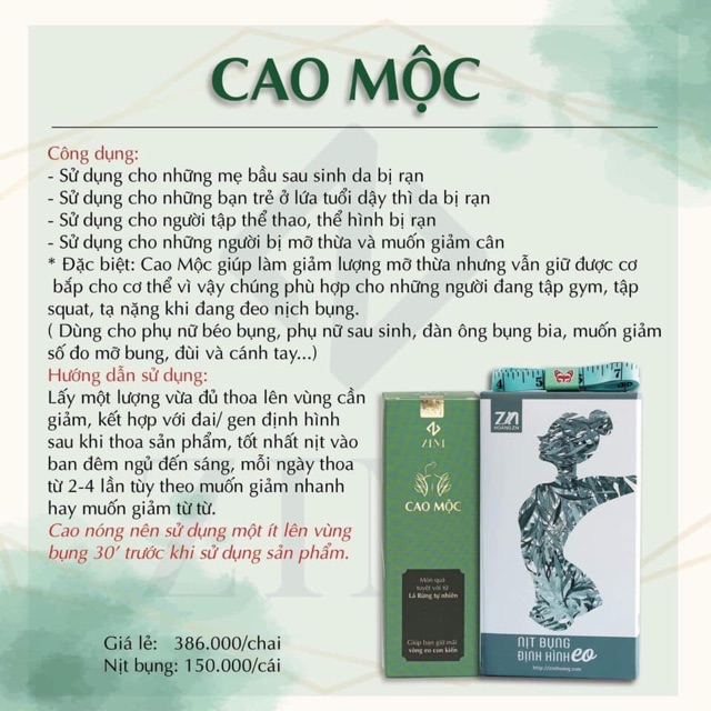 CAO MỘC ZN (Cao Plus ZN, Cao lá rừng ZN)