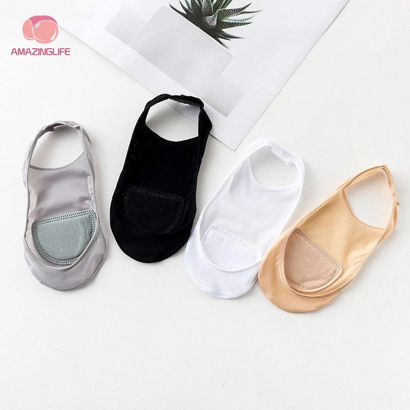1 Đôi Vớ Thuyền Vô Hình Chống Trượt / Mỏng Bằng Silicone Cho Nữ Mang Giày Cao Gót