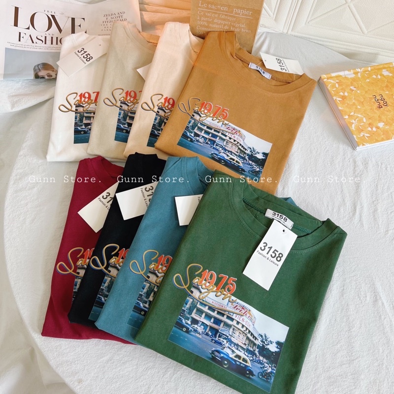 Áo Thun 3158 In Hình SAIGON 1975 Form Rộng Unisex Chất Cotton Khô Loại 1, Thoáng Mát, Thấm Hút Mồ Hôi - GUNN