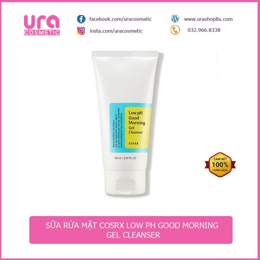 Sữa Rửa Mặt kiểm soát dầu thừa, độ pH chuẩn Cosrx Low pH Good Morning Gel Cleanser