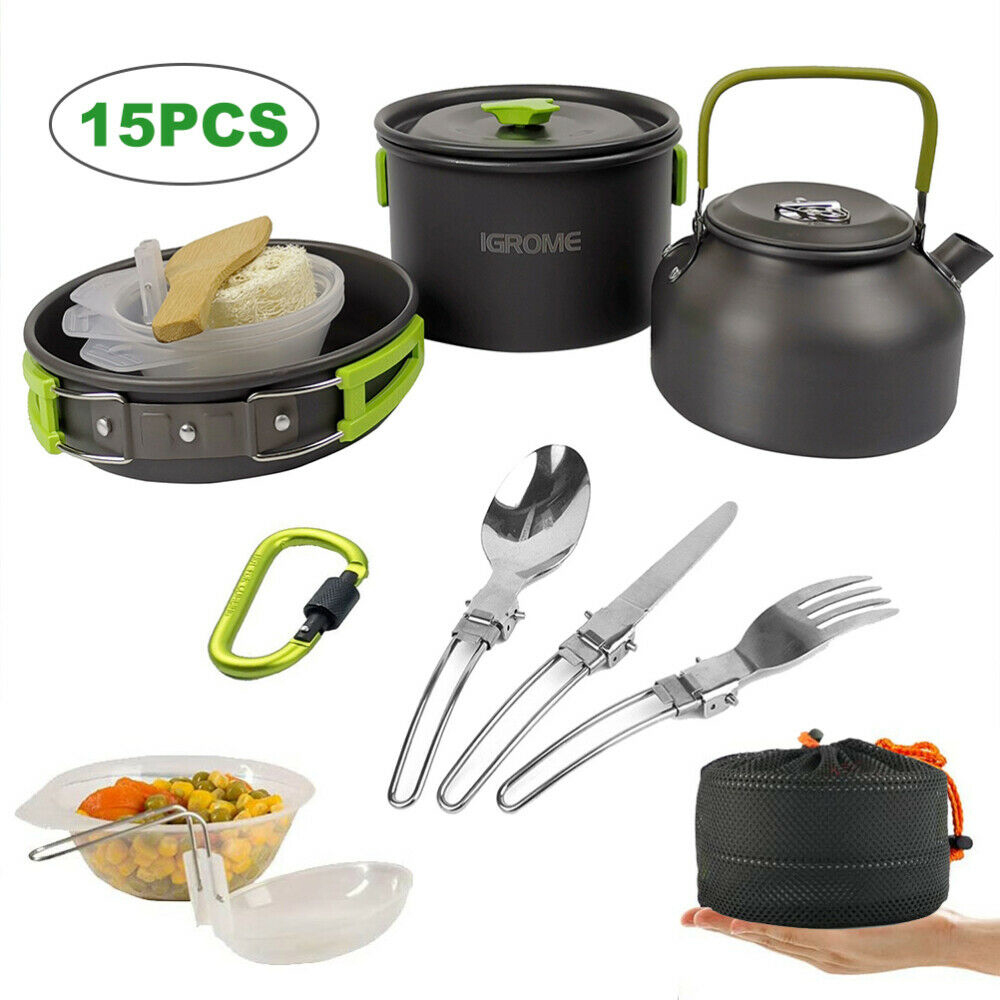 Bộ Dụng Cụ Nấu Ăn 15 Món Tiện Dụng Khi Đi Dã Ngoại