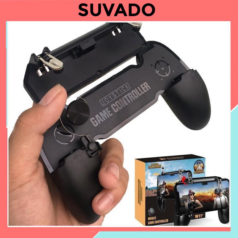 Tay Cầm Game W11 Có Nút Bắn + Joystick Cho Điện Thoại Chơi Pubg, Ros, Free Fire Controller - Tay cầm chơi game W10