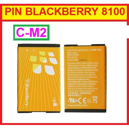 Pin điện thoại Blackberry 8100 - CM2 Zin - Bảo hành 6 tháng / Giá Rẻ
