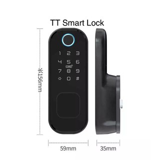 Khoá cổng vân tay mật khẩu 2 mặt App ttlock
