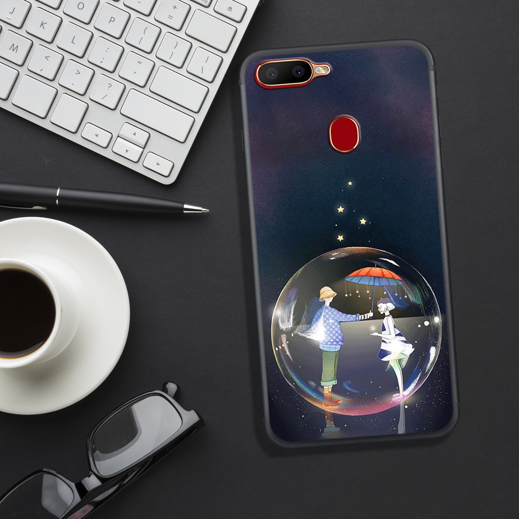 ỐP LƯNG  OPPO A5S/A12/F9 ,   IN HÌNH BẦU TRỜI ĐÊM ĐẦY SAO LẤP LÁNH NHẸ NHÀNG