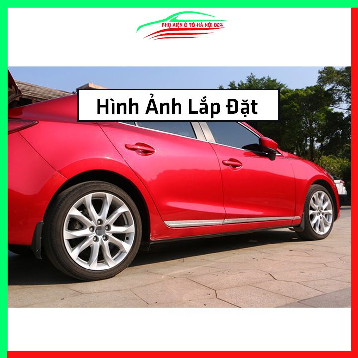 Bộ ốp nẹp sườn Mazda 3 2017-2019 mạ crom trang trí làm đẹp xe