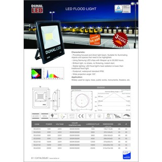 ĐÈN PHA LED DUHAL 10W (KDJD0101) - CHỐNG NƯỚC IP65