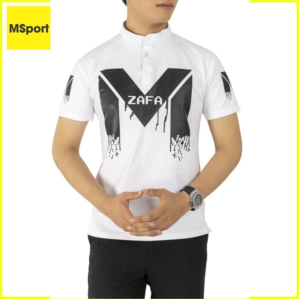 Áo Thun Nam Tay Ngắn Có Cổ In Chữ M Kiểu, Bền Đẹp, Cao Cấp, Chất Vải Cotton Mặc Mát, Co Giãn 4 Chiều Thoải Mái