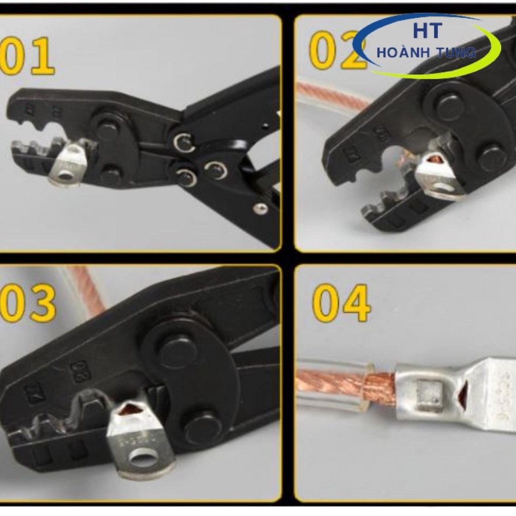 Đầu cosse bít SC 4-4 đồng nguyên chất 99.9% xi trắng, đầu cốt đồng 4mm hạ thế sử dụng cho cáp điện cv 4.0