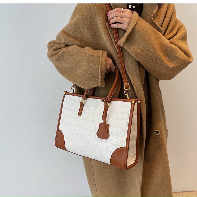 Túi tote da ,túi xách nữ đeo chéo thời trang đựng vừa A4 DT003