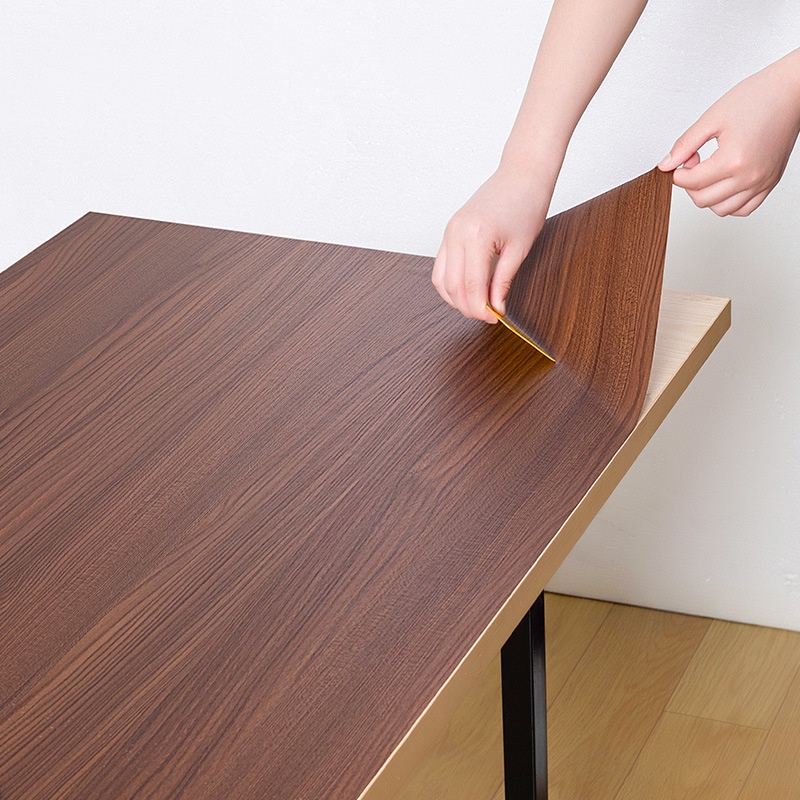 Giấy Dán Tường Bằng Vinyl Chống Nước Tự Dính Họa Tiết Vân Gỗ Trang Trí Nội Thất