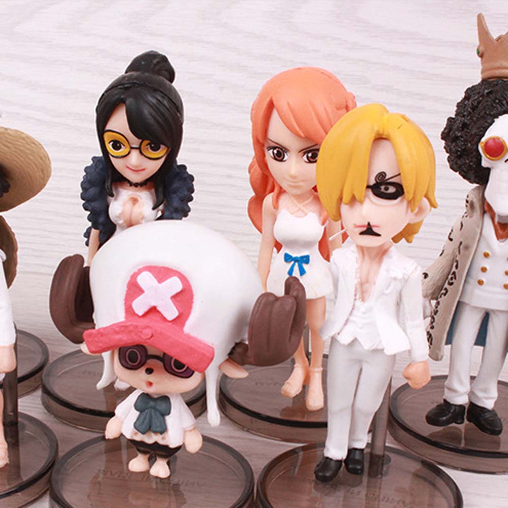 Set 9 Mô Hình Nhân Vật Phim Hoạt Hình One Piece Bằng Pvc