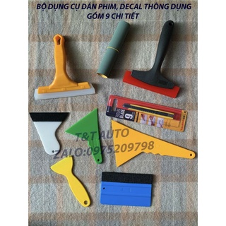 Bộ dụng cụ dán phim cách nhiệt decal ô tô chất lượng 9 chi tiết
