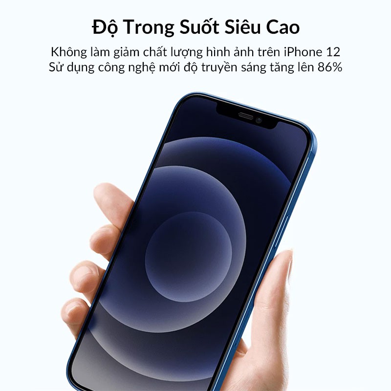 Kính Cường Lực iPhone 13, 12, 11 Series ZIFRIEND  Chống Trầy Xước, Chống Bám Vân Tay, Chuẩn 9H Độ Trong Full HD