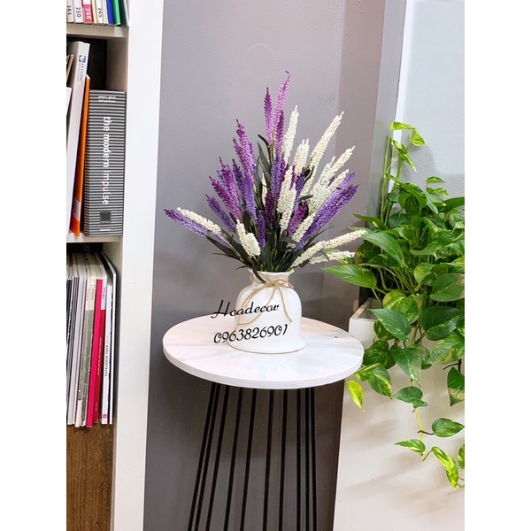 Bình hoa giả lavender trang trí phong cách nhẹ nhàng mà cực kì sang chảnh