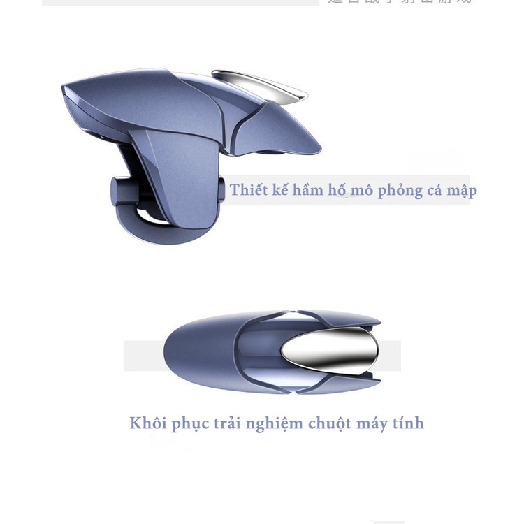 Nút Bấm Chơi Game Mô Phỏng Cá Mập Nút Bắn Pubg Blue Shark Chơi Game Pubg Freefire Ro Siêu Nhạy Dành Cho Game Thủ Pavu Te