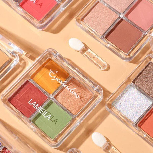 Phấn Mắt 4 Ô Lameila 3049 Eyeshadow Mịn Mượt Bền Màu Chính Hãng Nội Địa