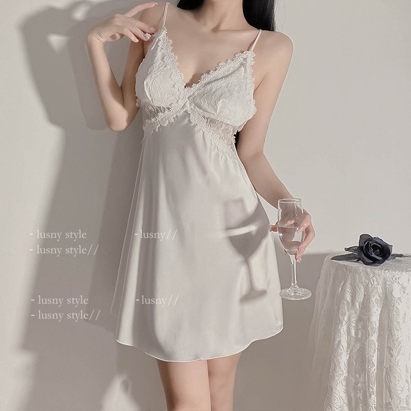 (M.72) Váy ngủ sexy cao cấp có mút ngực Đầm mặc nhà gợi cảm quyến rũ | BigBuy360 - bigbuy360.vn