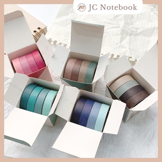 Hộp 4 cuộn Washi Tape - Băng Dính Masking Tape - Băng Keo Giấy Washi Dán Trang Trí Sổ