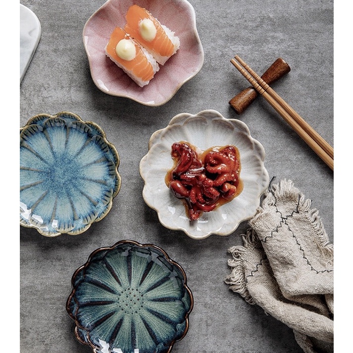 Bát chấm, dĩa chấm nhiều hoạ tiết, bát chấm phong cách Nhật Bản