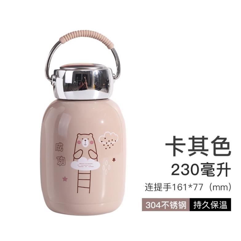 Bình Giữ Nhiệt 230ml Chất Liệu Inox Cao cấp, giữ nhiệt lâu, mẫu mã siêu cute