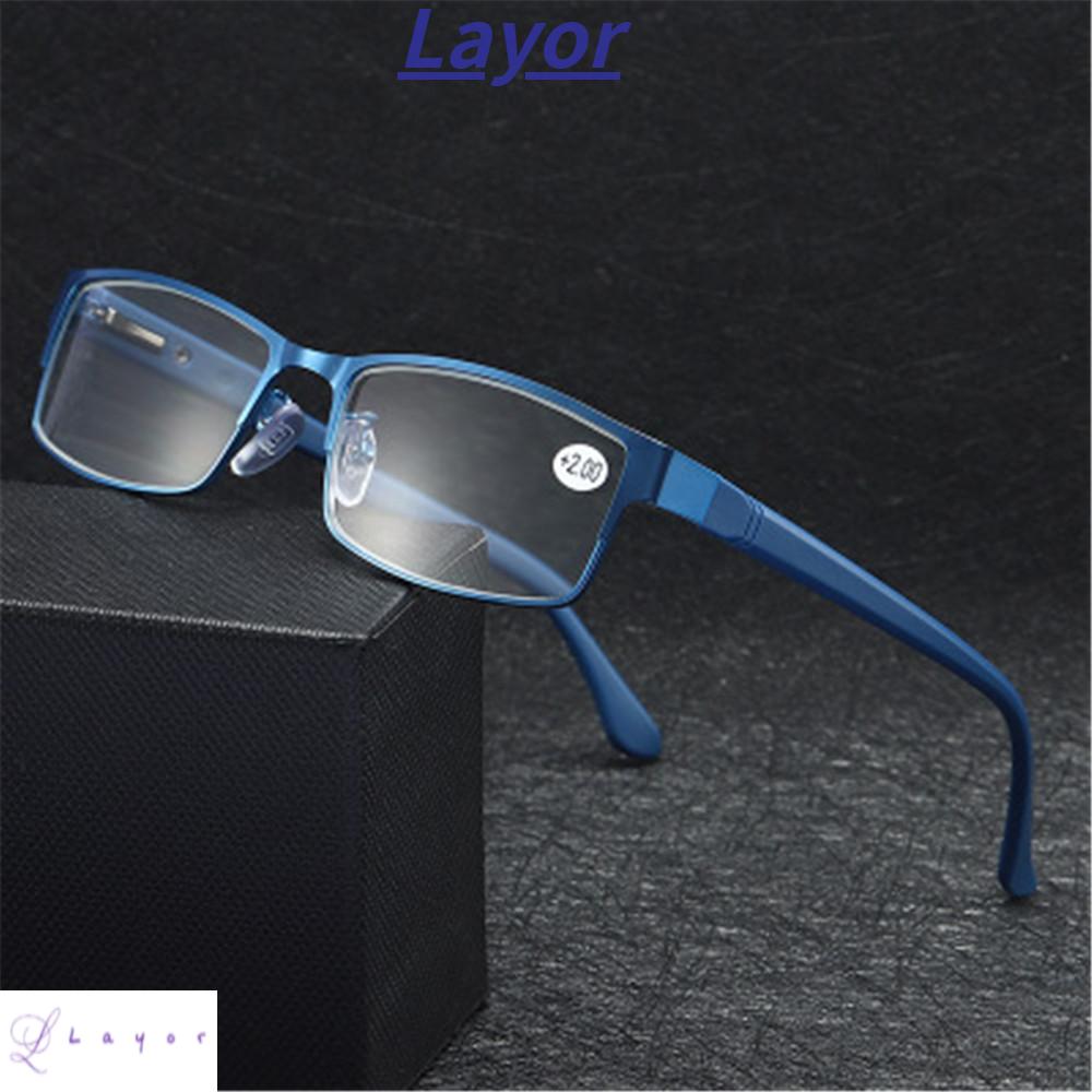 Mắt Kính Đọc Sách Gọng Kim Loại Titan +1.00~+4.0 Thiết Kế Thời Trang Cho Nam