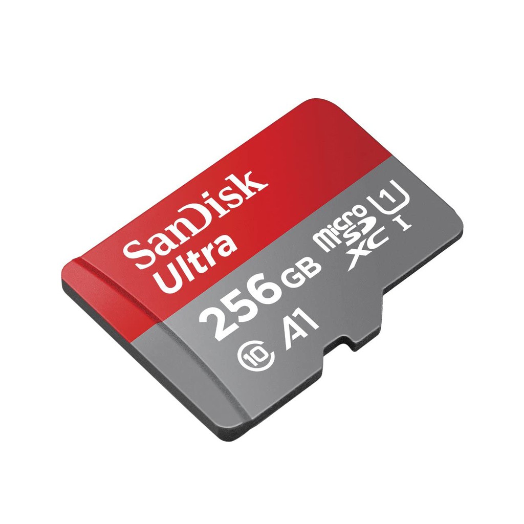 Thẻ nhớ microSDXC SanDisk 256GB Ultra A1 UHS-I tốc độ upto 120MB/s (Đỏ xám)