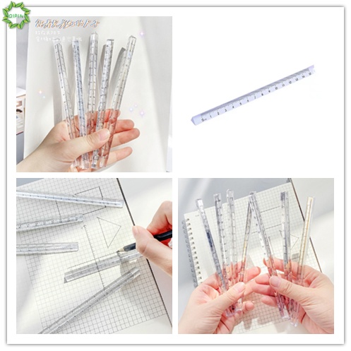 Thước đo trong suốt 15cm hình tam giác 3D