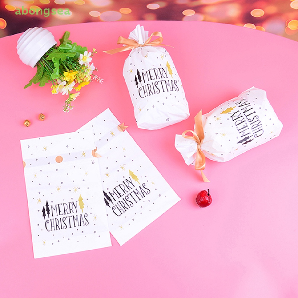 10 Túi Nhựa Đựng Kẹo Làm Quà Giáng Sinh Bộ 10 Túi Đựng Kẹo Giáng Sinh Xinh Xắn