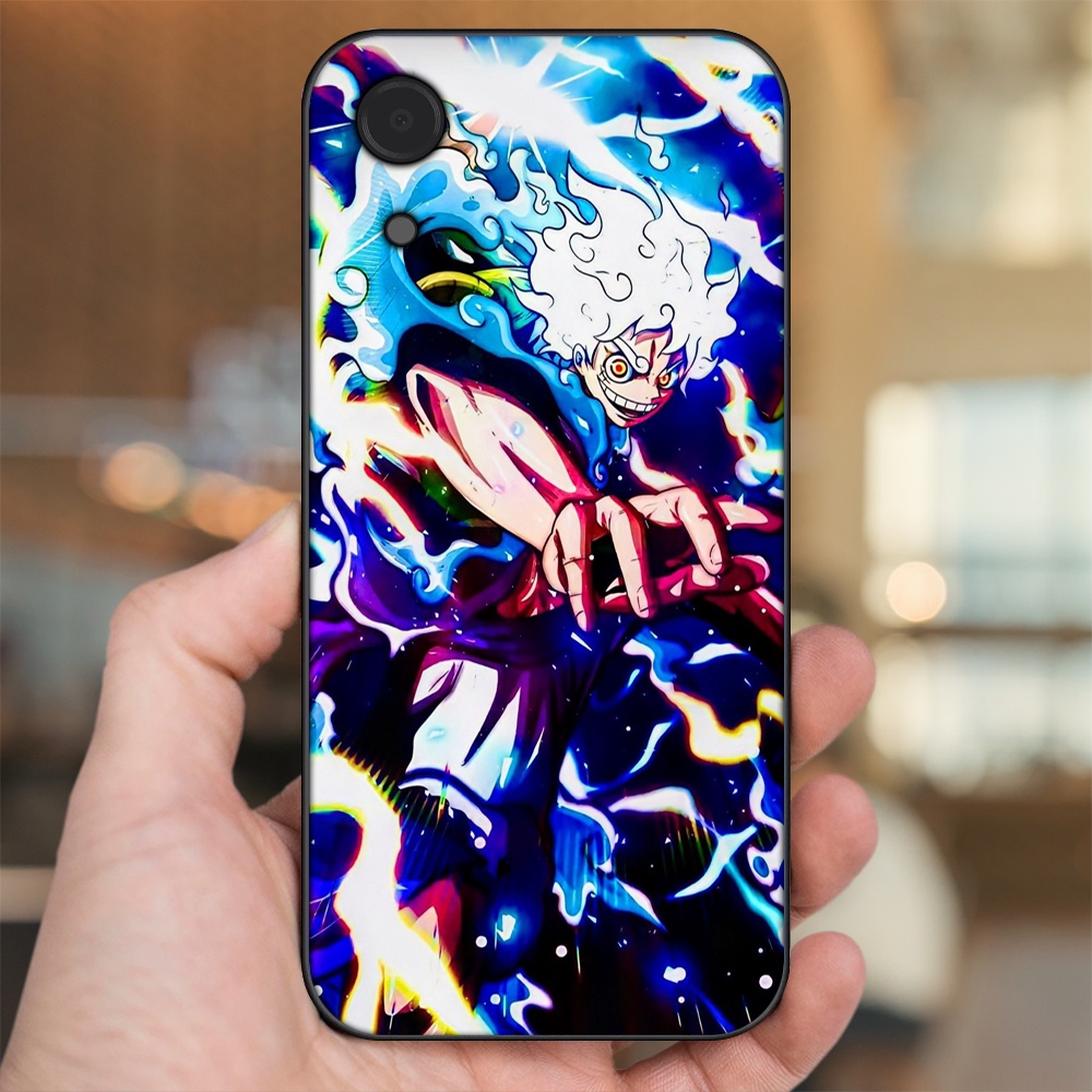 Ốp lưng Samsung A03 Core viền đen in hình Luffy One Piece