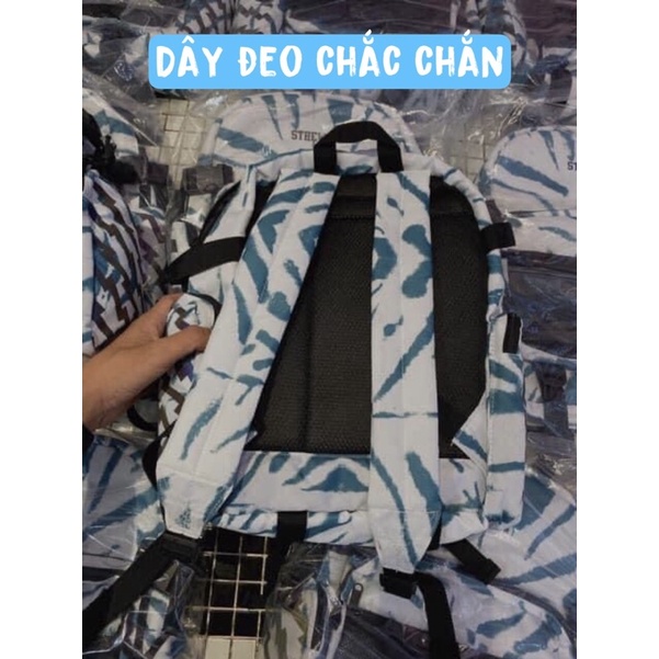 Balo 5Theway Blue Tie Dye Backpack 2810 Clothes Shop Balo Đi Học 5Theway Xanh Loang Phản Quang Ulzzang Unisex